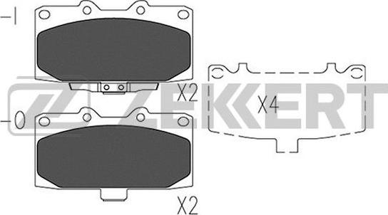 Zekkert BS-2155 - Kit pastiglie freno, Freno a disco autozon.pro