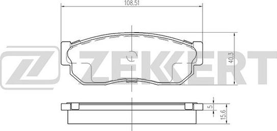 Zekkert BS-2156 - Kit pastiglie freno, Freno a disco autozon.pro