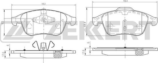 Zekkert BS-2163 - Kit pastiglie freno, Freno a disco autozon.pro