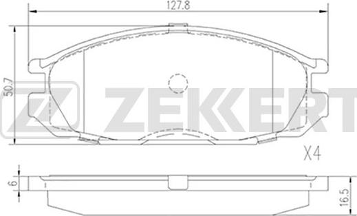 Zekkert BS-2162 - Kit pastiglie freno, Freno a disco autozon.pro