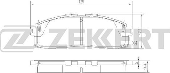 Zekkert BS-2104 - Kit pastiglie freno, Freno a disco autozon.pro