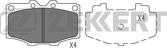 Zekkert BS-2100 - Kit pastiglie freno, Freno a disco autozon.pro