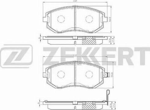 Zekkert BS-2136 - Kit pastiglie freno, Freno a disco autozon.pro