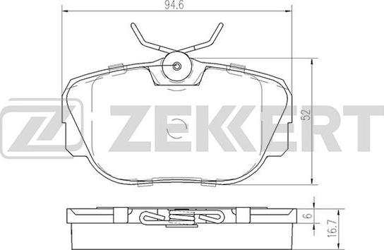 Zekkert BS-2138 - Kit pastiglie freno, Freno a disco autozon.pro