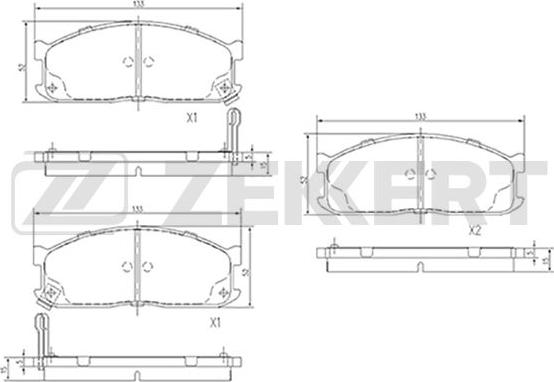 Zekkert BS-2137 - Kit pastiglie freno, Freno a disco autozon.pro