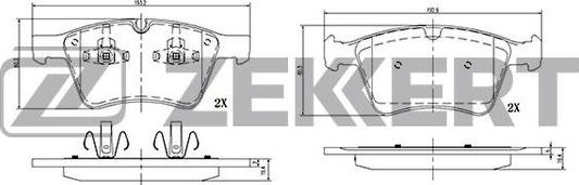 Zekkert BS-2126 - Kit pastiglie freno, Freno a disco autozon.pro