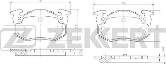 Zekkert BS-2893 - Kit pastiglie freno, Freno a disco autozon.pro