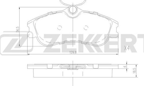 Zekkert BS-2892 - Kit pastiglie freno, Freno a disco autozon.pro