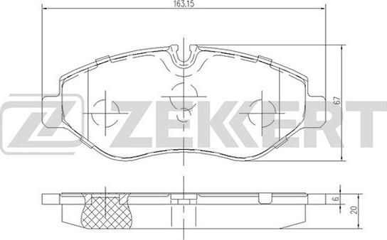 Zekkert BS-2844 - Kit pastiglie freno, Freno a disco autozon.pro