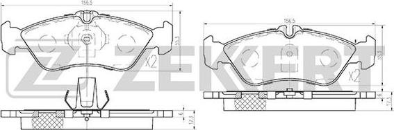 Zekkert BS-2846 - Kit pastiglie freno, Freno a disco autozon.pro