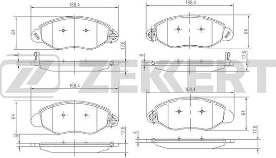 Zekkert BS-2840 - Kit pastiglie freno, Freno a disco autozon.pro