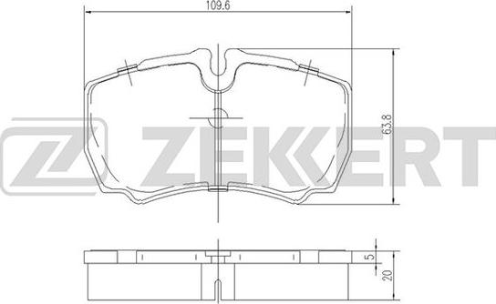 Zekkert BS-2842 - Kit pastiglie freno, Freno a disco autozon.pro