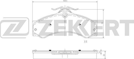 Zekkert BS-2851 - Kit pastiglie freno, Freno a disco autozon.pro