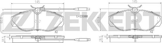 Zekkert BS-2869 - Kit pastiglie freno, Freno a disco autozon.pro