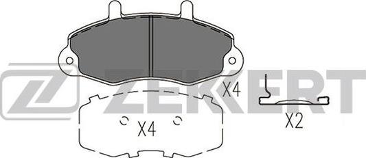 Zekkert BS-2866 - Kit pastiglie freno, Freno a disco autozon.pro