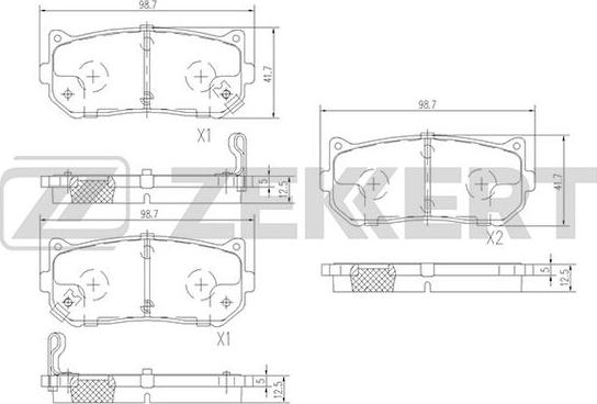 Zekkert BS-2809 - Kit pastiglie freno, Freno a disco autozon.pro