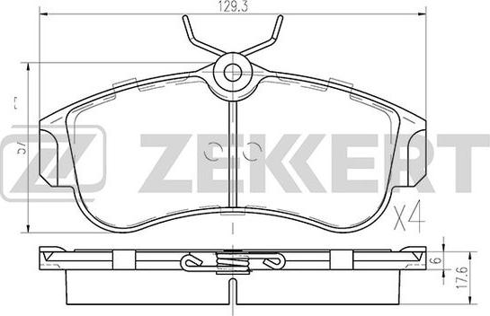 Zekkert BS-2805 - Kit pastiglie freno, Freno a disco autozon.pro