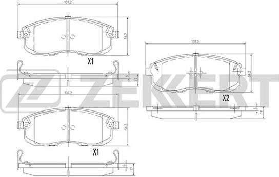 Zekkert BS-2806 - Kit pastiglie freno, Freno a disco autozon.pro