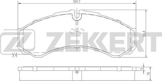 Zekkert BS-2801 - Kit pastiglie freno, Freno a disco autozon.pro