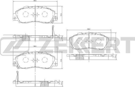 Zekkert BS-2803 - Kit pastiglie freno, Freno a disco autozon.pro