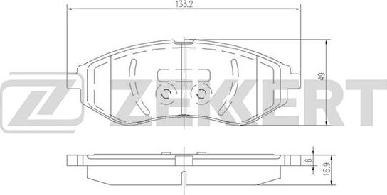 Zekkert BS-2812 - Kit pastiglie freno, Freno a disco autozon.pro