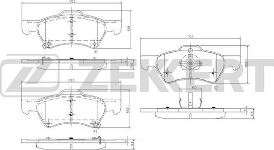 Zekkert BS-2839 - Kit pastiglie freno, Freno a disco autozon.pro