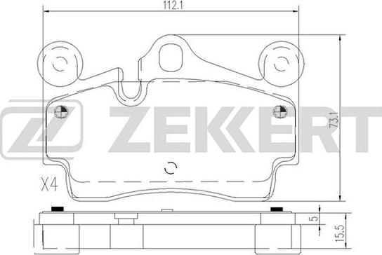 Zekkert BS-2834 - Kit pastiglie freno, Freno a disco autozon.pro