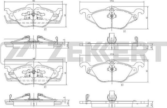 Zekkert BS-2835 - Kit pastiglie freno, Freno a disco autozon.pro