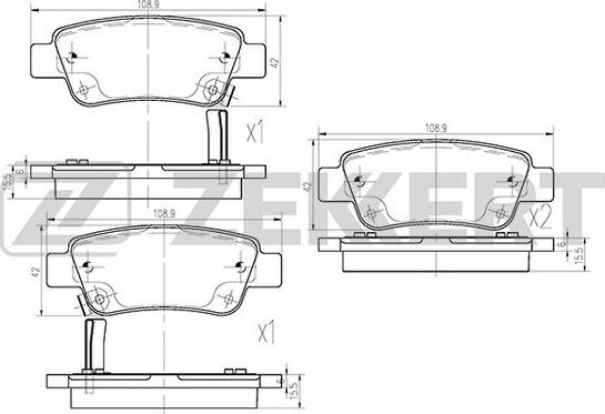 Zekkert BS-2836 - Kit pastiglie freno, Freno a disco autozon.pro