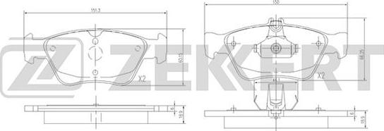 Zekkert BS-2833 - Kit pastiglie freno, Freno a disco autozon.pro