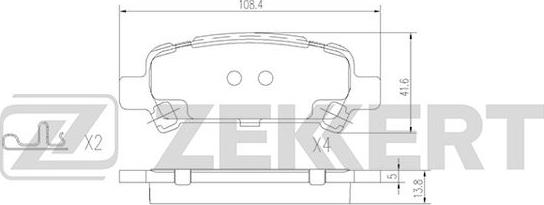 Zekkert BS-2837 - Kit pastiglie freno, Freno a disco autozon.pro