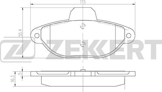 Zekkert BS-2872 - Kit pastiglie freno, Freno a disco autozon.pro