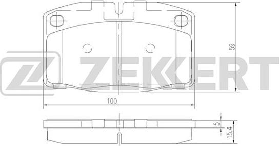 Zekkert BS-2345 - Kit pastiglie freno, Freno a disco autozon.pro