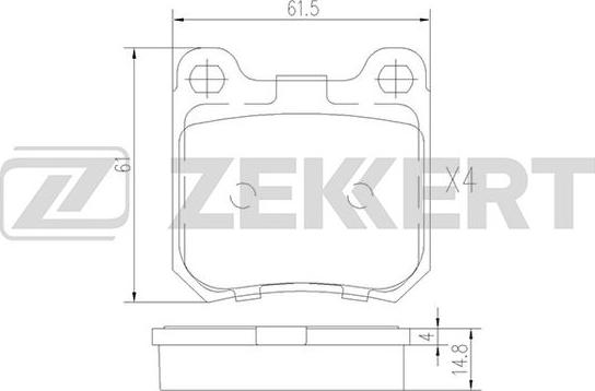 Zekkert BS-2356 - Kit pastiglie freno, Freno a disco autozon.pro