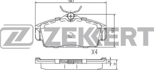 Zekkert BS-2313 - Kit pastiglie freno, Freno a disco autozon.pro