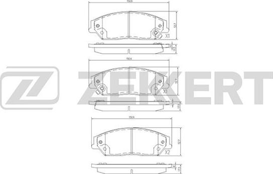 Zekkert BS-2384 - Kit pastiglie freno, Freno a disco autozon.pro