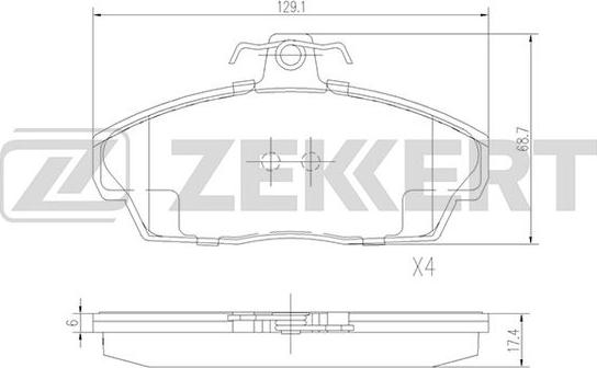 Zekkert BS-2386 - Kit pastiglie freno, Freno a disco autozon.pro