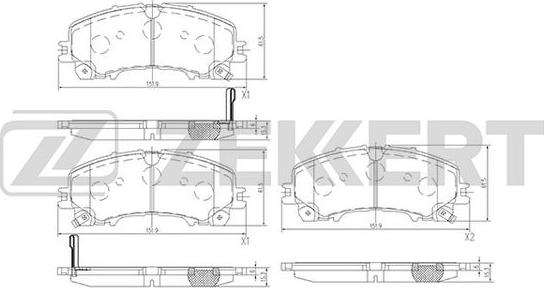 Zekkert BS-2381 - Kit pastiglie freno, Freno a disco autozon.pro