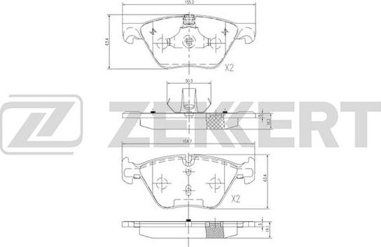 Zekkert BS-2388 - Kit pastiglie freno, Freno a disco autozon.pro