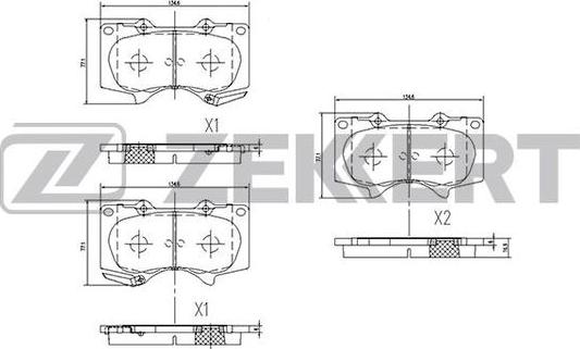 Zekkert BS-2241 - Kit pastiglie freno, Freno a disco autozon.pro