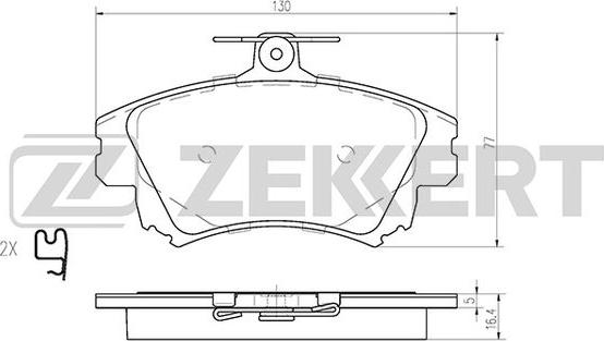 Zekkert BS-2230 - Kit pastiglie freno, Freno a disco autozon.pro