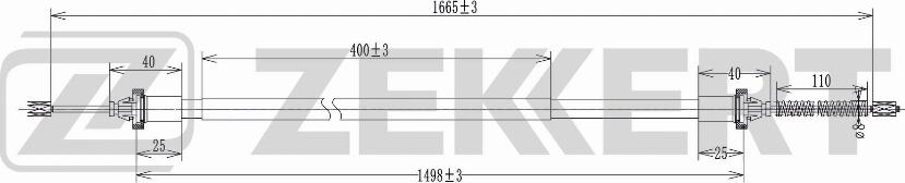 Zekkert BZ-1085 - Cavo comando, Freno stazionamento autozon.pro