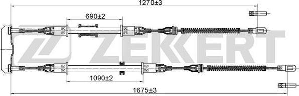 Zekkert BZ-1030 - Cavo comando, Freno stazionamento autozon.pro