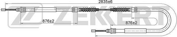 Zekkert BZ-1128 - Cavo comando, Freno stazionamento autozon.pro