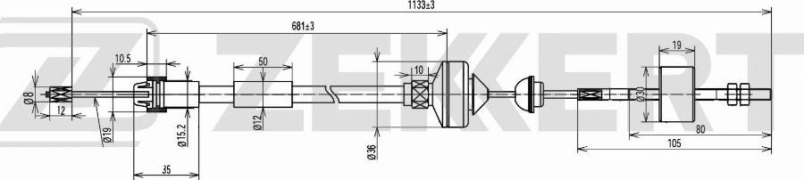 Zekkert BZ-1382 - Cavo comando, Comando frizione autozon.pro