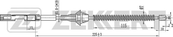 Zekkert BZ-1334 - Cavo comando, Freno stazionamento autozon.pro