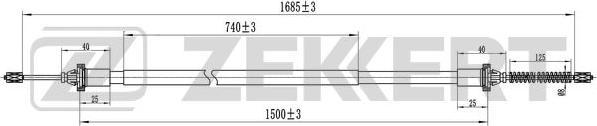 Zekkert BZ-1330 - Cavo comando, Freno stazionamento autozon.pro