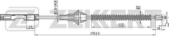 Zekkert BZ-1325 - Cavo comando, Freno stazionamento autozon.pro