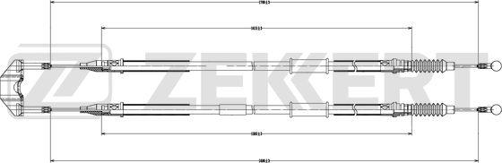 Zekkert BZ-1254 - Cavo comando, Freno stazionamento autozon.pro