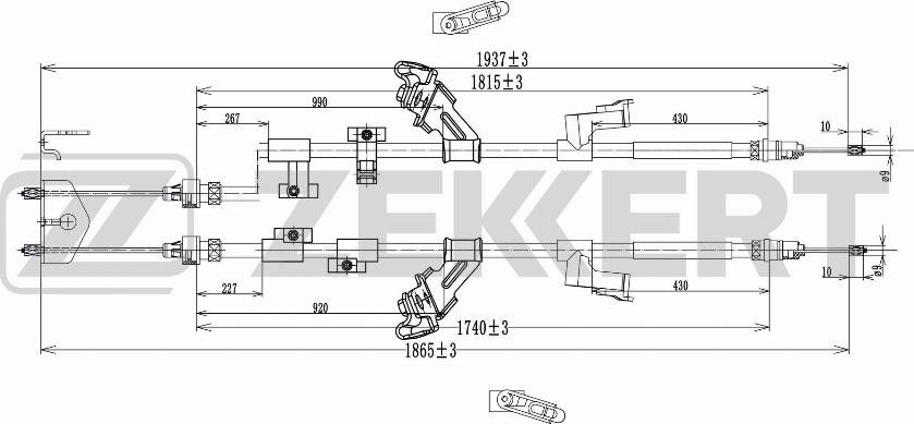 Zekkert BZ-1262 - Cavo comando, Freno stazionamento autozon.pro